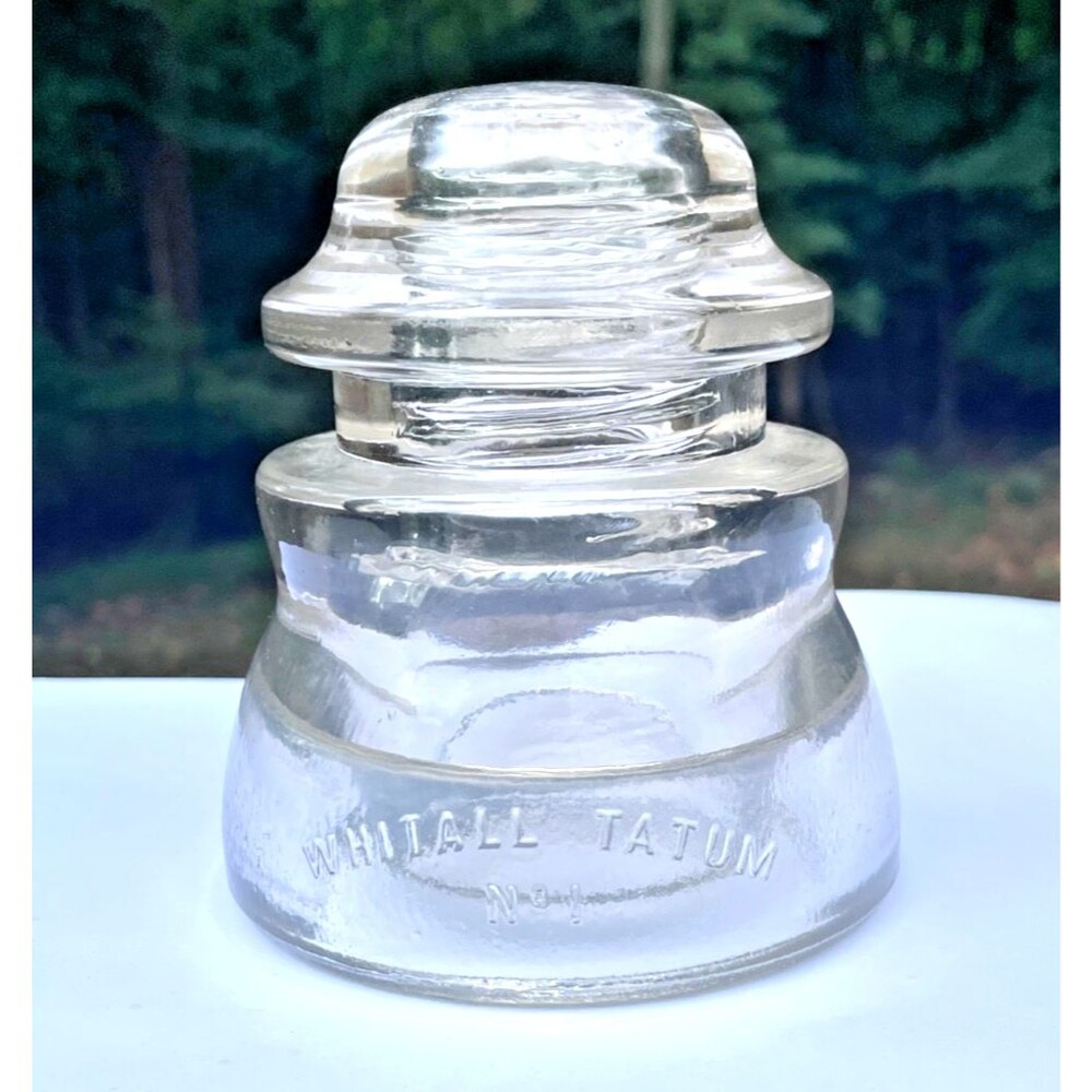 Whitall Tatum No. 1 Glass Insulator (1940) Clear CD 154 MINT Condition